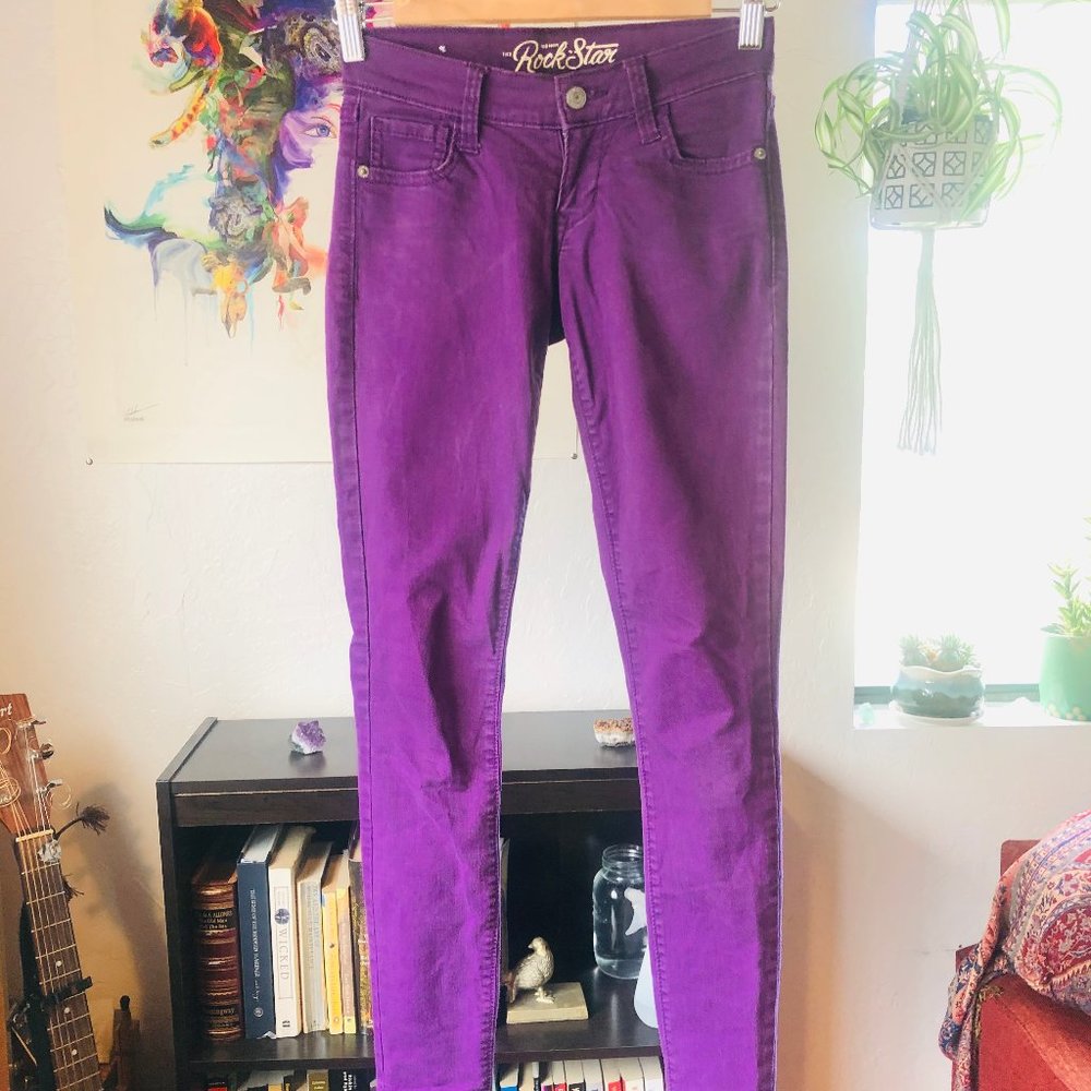 "Rockstar" Old Navy Purple Skinny Jeans (24)